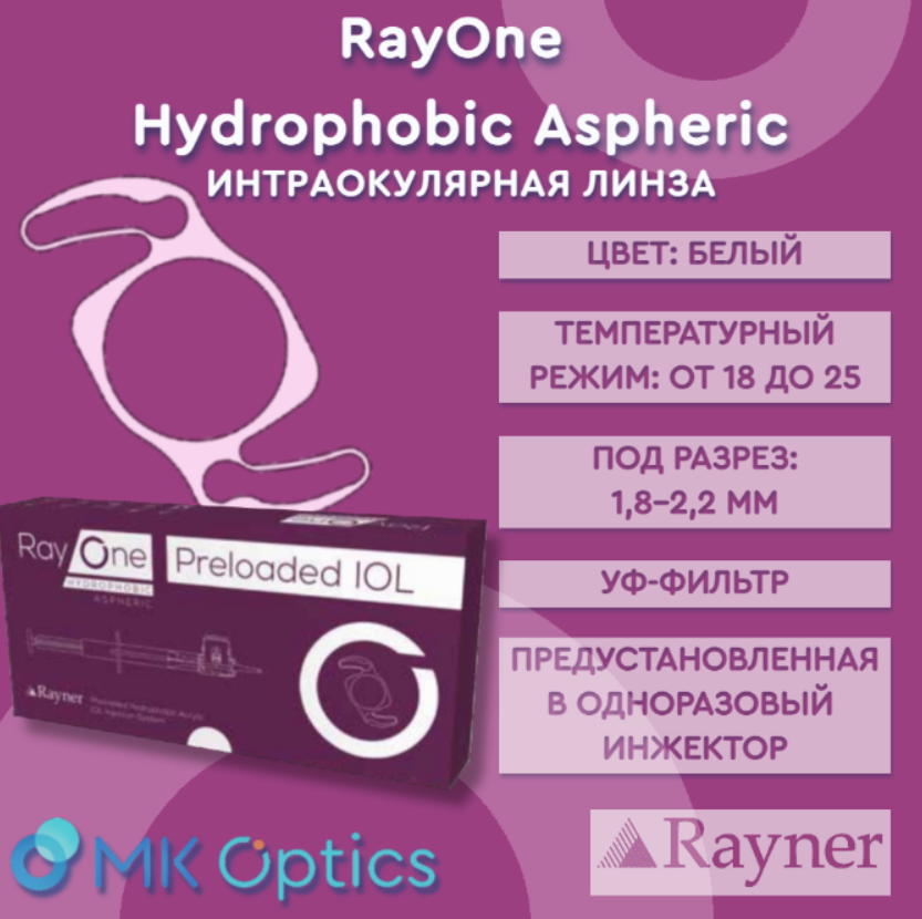 RayOne Hydrophobic Aspheric D +12,00