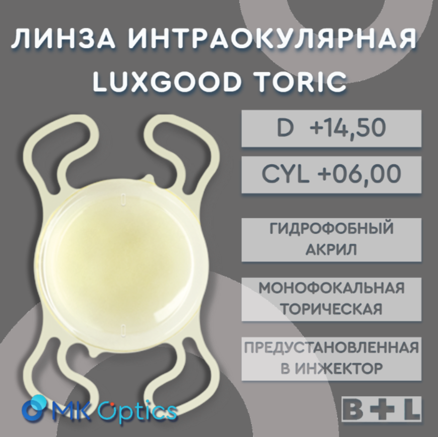 LuxGood Toric Yellow D +14,50 cyl +06,00