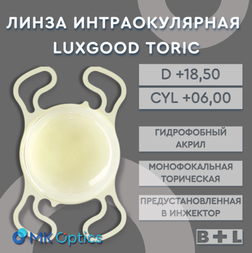 LuxGood Toric Yellow D +18,50 cyl +06,00