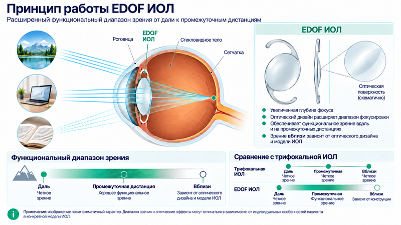 Принцип работы EDOF ИОЛ Принцип работы EDOF ИОЛ